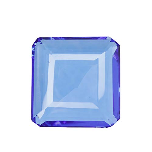 GEMHUB Topacio azul brasileño 140.00 quilates translúcido forma cuadrada suelta piedras preciosas para joyería artesanía
