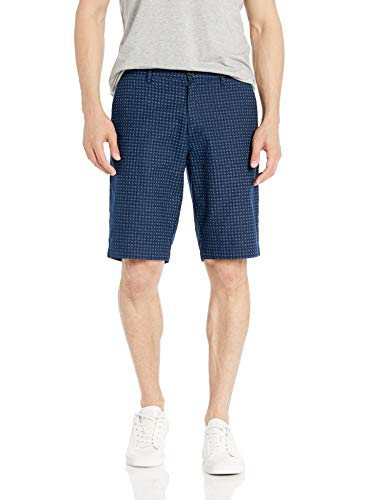 Goodthreads – Pantalón corto de lino elástico con tiro de 28 cm para hombre, Navy X, 36W
