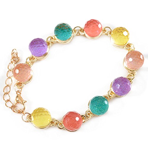 iTemer. 1 Unidades de Moda Creativo del Arco Iris de Color Caramelo Bola Transparente Pulsera para Mujer joyería Casual Pulsera Regalo