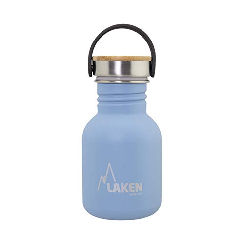 Laken Unisex - Botella de acero inoxidable muy robusta para adultos, 0,35 L, color azul, 0,35