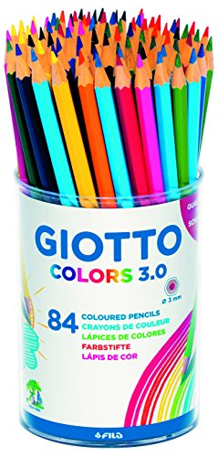 Lápices de Colores Giotto Colors 3.0 Bote 84 Uds, Multicolor
