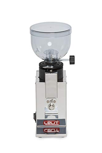 Lelit PL043MMI Fred, Molinillo de Café - Micro Regulación de la Molienda, 150 W, 0.25 kg, Stainless Steel, Acciaio inox
