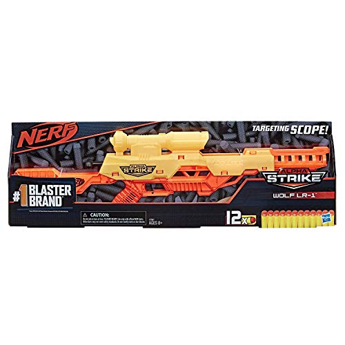 Nerf Alpha Strike Wolf LR-1 Blaster de Juguete con Alcance de Objetivo, Incluye 12 Dardos Oficiales Nerf Elite para niños, Adolescentes, Adultos