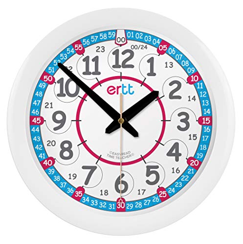 Reloj infantil de pared EasyRead Time Teacher, que indica la hora (digital) en formato de 12 y 24 horas