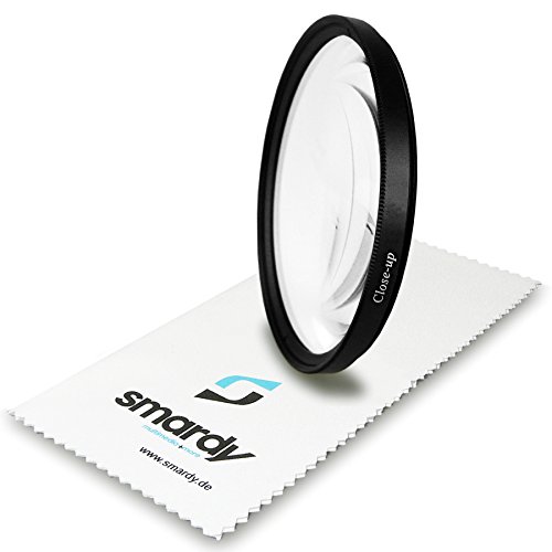smardy 72mm Close Up Macro Filtro +10 dioptrías Lente de Cristal Lupa de aproximación - Ideal para Primeros Planos y macrofotografía de pequeños Objetos - Incluye práctica Caja de Transporte