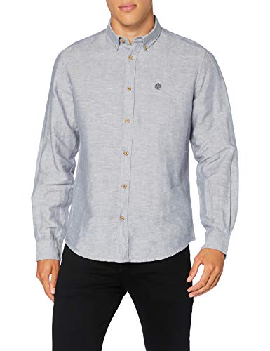 Springfield Classic Linen Color-C/43 Camisa Casual, Gris (Dark_Grey 43), M (Tamaño del Fabricante: M) para Hombre