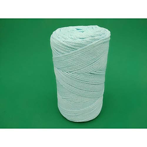TOMASELLI MERCERIA Cordón de macramé hilo de 250 g de algodón crochet 200 m – verde agua