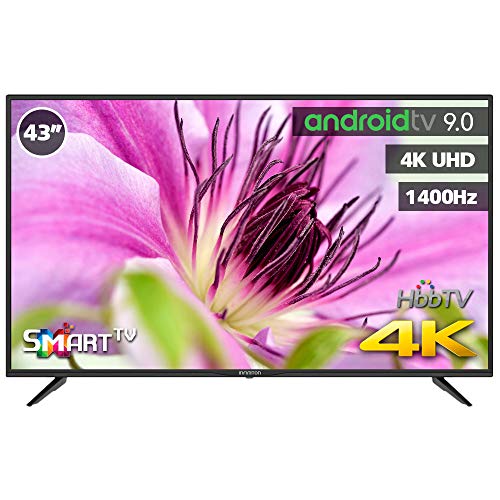 TV LED INFINITON 43" INTV-43MU1490 4K UHD 1400HZ - Smart TV - Android 9.0 - Reproductor y Grabador USB - HDMI - HbbTV