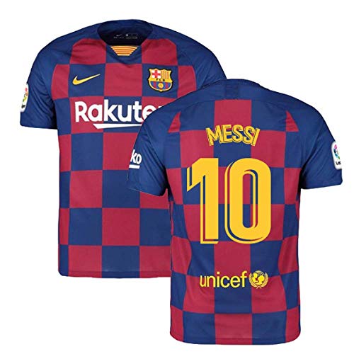 UKSoccershop 2019-2020 Barcelona Home Nike - Camiseta de fútbol (Lionel Messi 10), Medium 38-40" Chest (96-104cm), Rojo