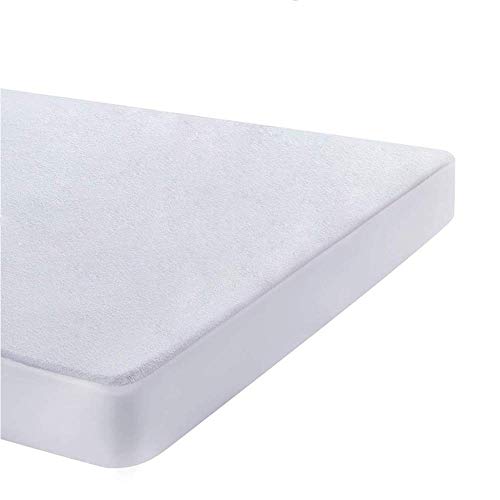 Umi. Essentials - Protector de colchón de Rizo algodón Impermeable y Transpirable - 70 x 140 cm
