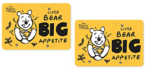 Winnie the Pooh - 2 manteles individuales para comer, colorear, amasar, manualidades, manteles para mesa, manteles individuales, manteles individuales de plástico lavables, idea de regalo para niños