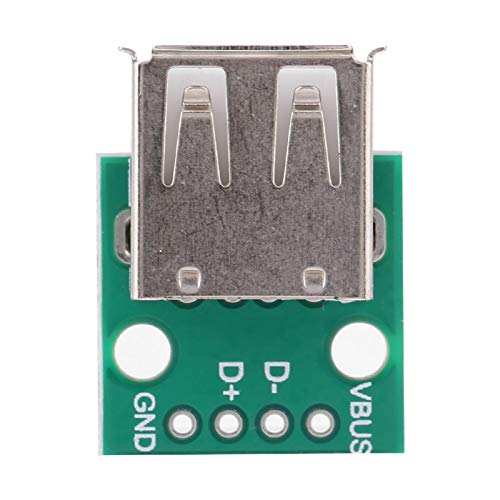 10 Piezas USB Tipo A Placa de conexión Hembra 2,54mm Conector Adaptador de Paso Dip Placa de conexión para Fuente de alimentación USB DIY