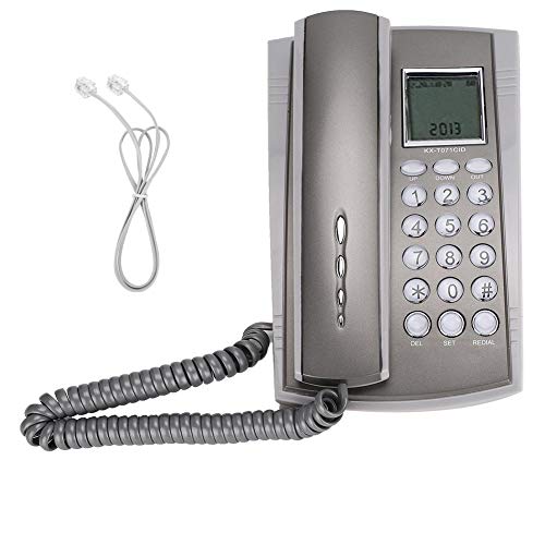 143 Teléfono con Cable, Teléfono de Doble Uso para Montaje en Pared y Mesa, Teléfonos para Personas Mayores, Teléfono para Personas con Problemas de audición, Centro de Llamadas silencioso de