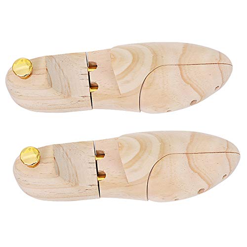 2 piezas/set de zapatos árboles de doble tubo de alta calidad de madera maciza de primavera ajustable estiradores de zapatos expansor 35-46 para hombres y mujeres