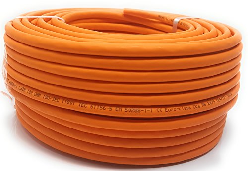 50.0M - Cat 7 Reel - Cable Ethernet, Cable libre de halógeno de 1000 MHz / Copper / Super Fast - (PoE) / PoE + (Naranja)