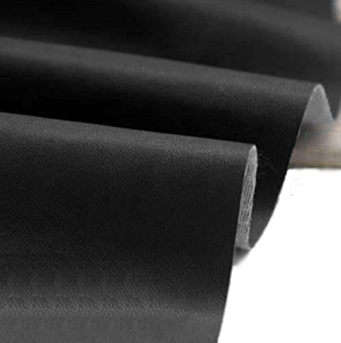 A-Express Cuero de imitación Tela Cuero sintético Vinilo Paño de cuero Material de tela 140cm de ancho - Negro 2 Metro (200cm x 140cm)