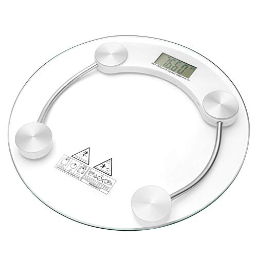 Báscula de baño digital de cristal medición 150kg