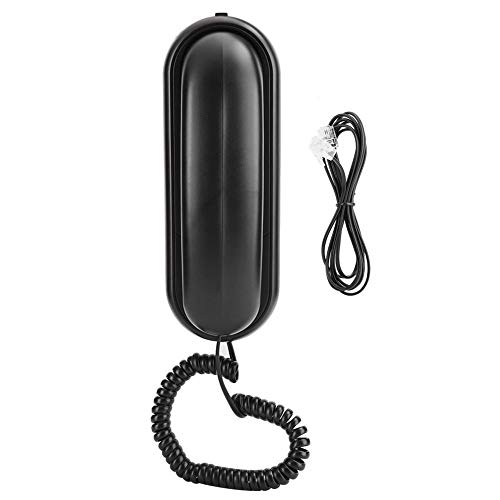Bigking Teléfono Fijo, TCF1000 ABS Negro Mesa para Colgar en la Pared Teléfono de Doble propósito para la Oficina del Hotel Ascensor Familiar Baño