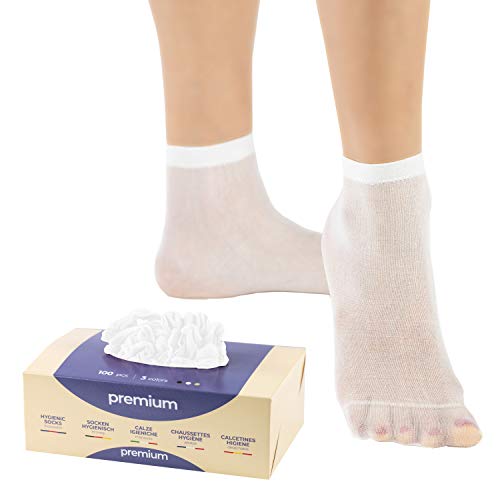 Calcetines Monouso Premium Para Probar Calzado (Blanco)