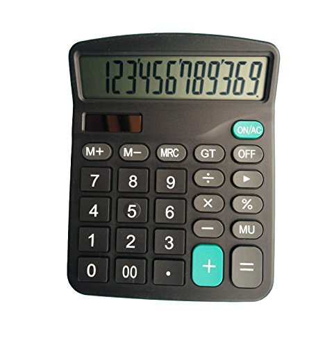 Calculadora electrónica de alta tecnología para escritorio con pantalla grande de 12 dígitos, pantalla LCD de energía solar para calculadora de oficina