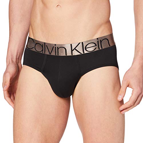 Calvin Klein Hip Brief Ropa Interior, Negro, M Unisex Adulto
