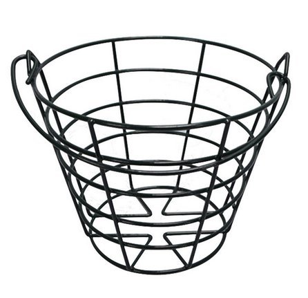 CRESTGOLF Cesta para pelotas de golf , recipiente para pelotas de golf de metal negro con asa, recipiente para bolas, lata contiene 50 bolas