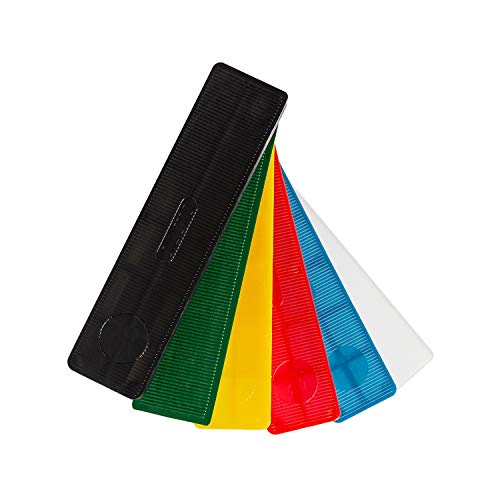 Cuñas de plástico Silisto anchas, 600 unidades, 100 x 24 mm, multicolor, 53524bs