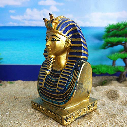 DDTing Tutankamón de faraón egipcio - Decoraciones de manualidades de resina - Pequeño rey antiguo faraón egipcio - Momia Insertar reliquia de artefacto buenoServicio