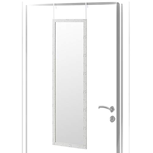 Espejo de Puerta Blanco nórdico de plástico de 35 x 125 cm - LOLAhome