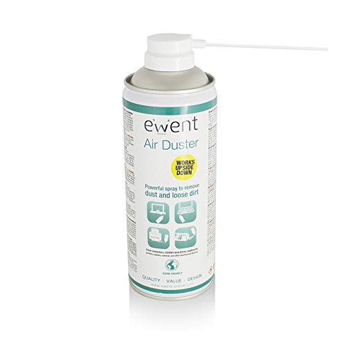 Ewent EW5600 - Spray de Aire comprimido Limpia Polvo Reversible, Color Blanco