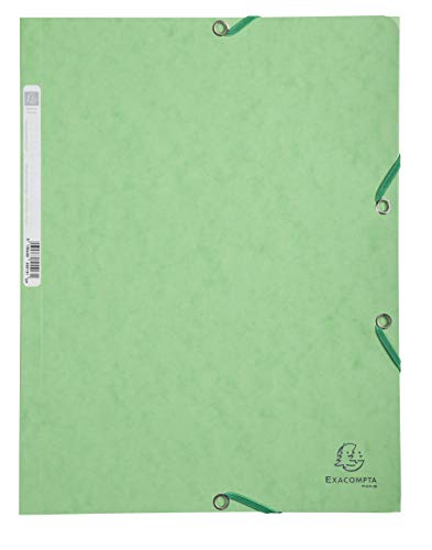 Exacompta 55513E - Carpeta con goma, A4, color verde claro