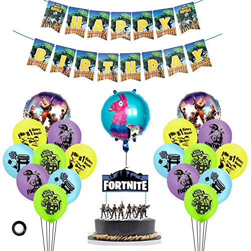 FLYFLY Artículos de Fiestas para Fanáticos de los Videojuegos Conjunto de Suministros para la Fiesta Juego - Party Decoracion Chicos Cumpleaños Favors de Fiesta (Globos de colores)