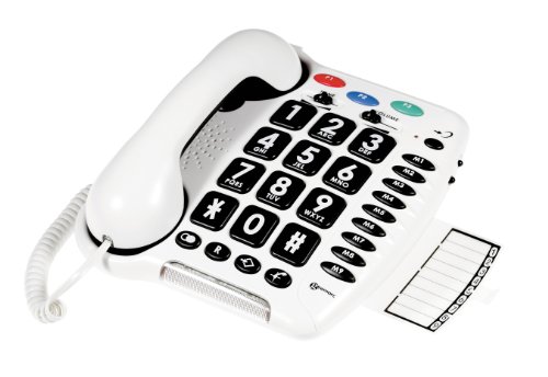 Geemarc CL 100 Teléfono para personas mayores con problemas de audición / visuales - fácil instalación
