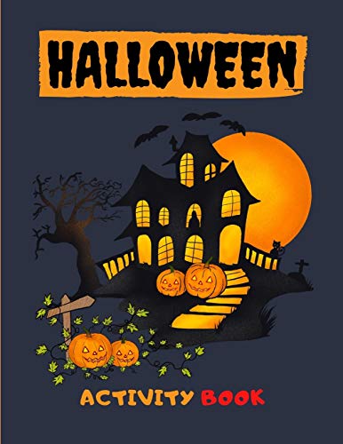 Halloween Activity Book: 8.5 x 11 in(21.59 x 27.94 cm),62 pages .Halloween maze book