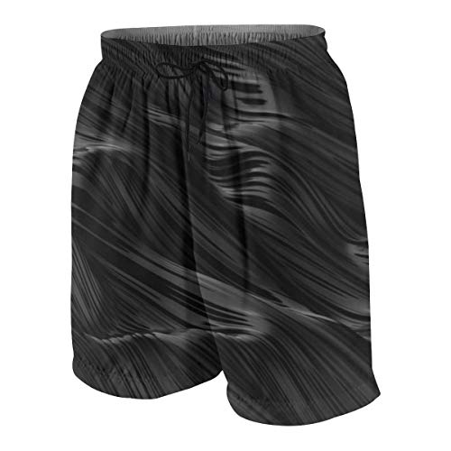 harry wang Pantalones Cortos de Playa para niños y Adolescentes Pantalones Cortos de baño Black Coffee River Boardshort con Forro de Malla XL