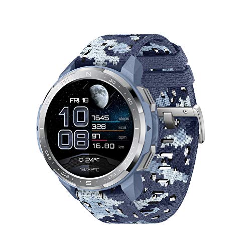 HONOR Watch GS Pro Smartwatch Reloj Inteligente Deportivo 5ATM Resistente al Agua GPS Pulsera de Actividad 1.39" con Monitor de Pulsómetro Compatible con iOS y Android (Azul)