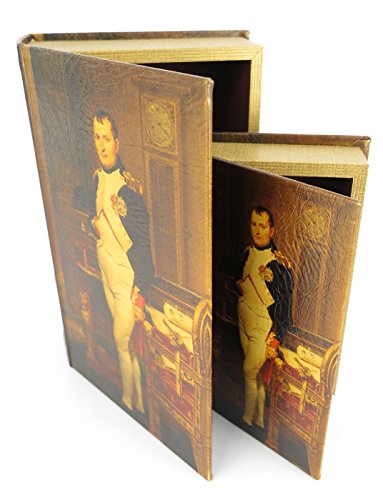 Libro (2 libros) secreto escondite extravagante caja fuerte de Napoleón Bonaparte, idea de regalo estilo colonial