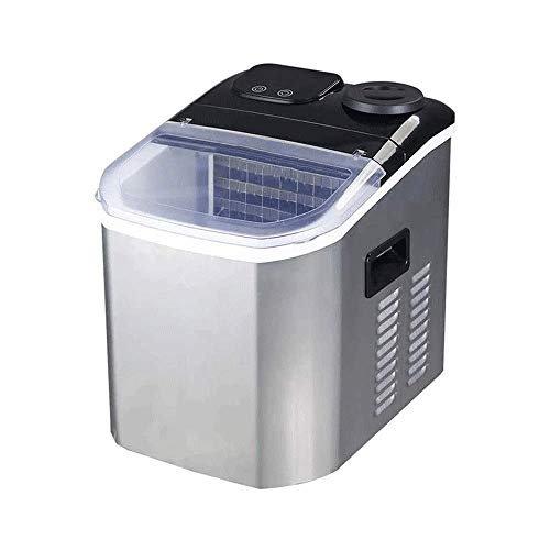 Máquina para hacer hielo – Máquina de hielo para uso doméstico – hace cubos en 10 minutos – 25 kg de hielo en 24 horas – método de entrada de agua barril, para cocina casera