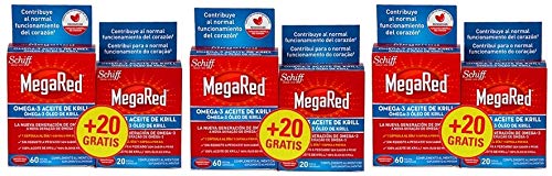 Megared Omega 3 - aceite de Krill; 60 capsulas +20 Cápsulas de Regalo ; Pack 3un.