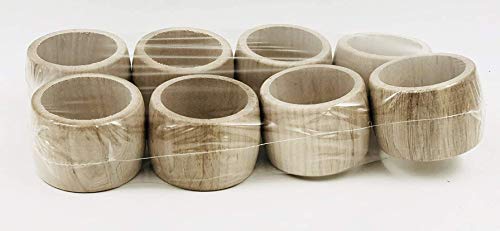 MGI DESARROLLO - Juego de 8 servilletas de madera en bruto hechas en Francia, Jura (para dejar en bruto o personalizar)