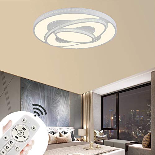 Miwooho Lámpara de techo LED de 48 W, 64 W, 78 W, regulable, para salón, dormitorio, pared, sala de estar, clase energética A++