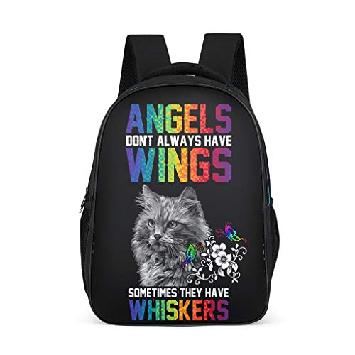 Mochila casual con alas de ángel para niños, gran capacidad, mochila escolar para niños y parrillas