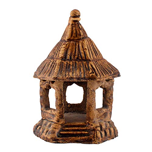 N\C Figura china en miniatura de cerámica bonsái Rockery Paisaje Ornamento simulado arquitectónico pabellón decoración de casa de muñecas