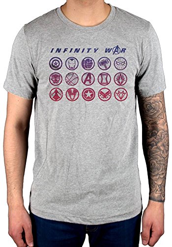 Official Marvel Comics Avengers Infinity War All Icons Blend T-Shirt DC Comics Spiderman
