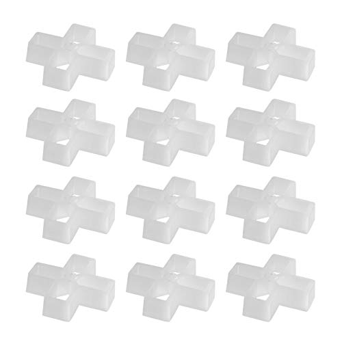 Ototec - Lote de 100 separadores de techo en forma de cruz (10 mm, juntas huecas de plástico para bricolaje, azulejos de pared, baldosas de jardín, ligeras, portátiles, duraderos)