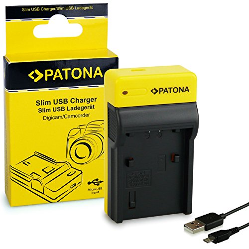 PATONA Estrecho Cargador Compatible con Sony Baterías NP-FP50 NP-FP60 NP-FP70 NP-FP90 NP-FH40 NP-FH50 NP-FH60 NP-FH70 NP-FH100