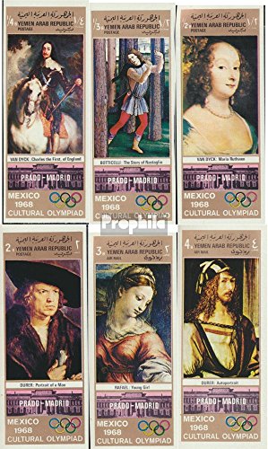 Prophila Collection Yemen del Norte (Arabes repúclica.) 896-901 (Completa.edición.) 1969 Pinturas Fuera de la Prado (Sellos para los coleccionistas) Pintura