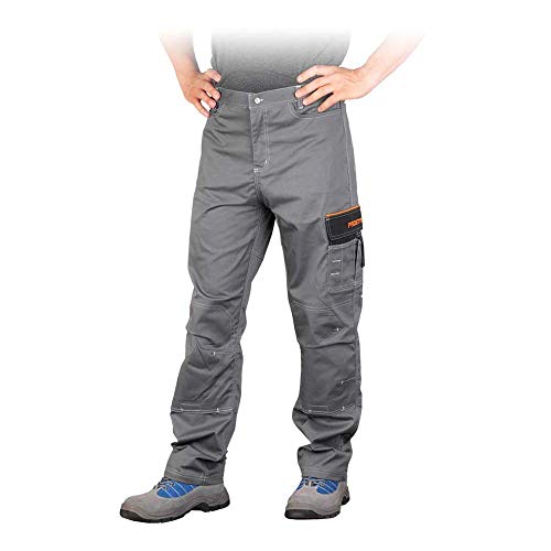 Reis PRO-STRECH-T SBP 52 Pro Master Pantalón de Protección, Acero/Negro/Naranja, Talla 52