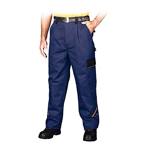 Reis PRO-T NBP 52 Pro Master Pantalón de Protección, Azul/Negro/Naranja, Talla 52