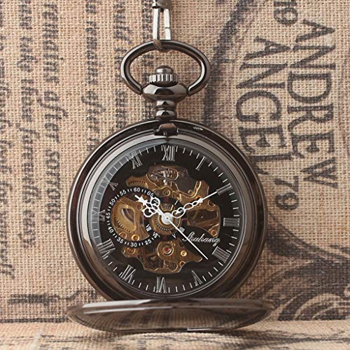 Reloj de Bolsillo Suaves simple tapa exterior hueco reloj de bolsillo mecánico retro del reloj de bolsillo de tendencia de la moda colgante de la cadena de reloj Reloj de Bolsillo Vintage